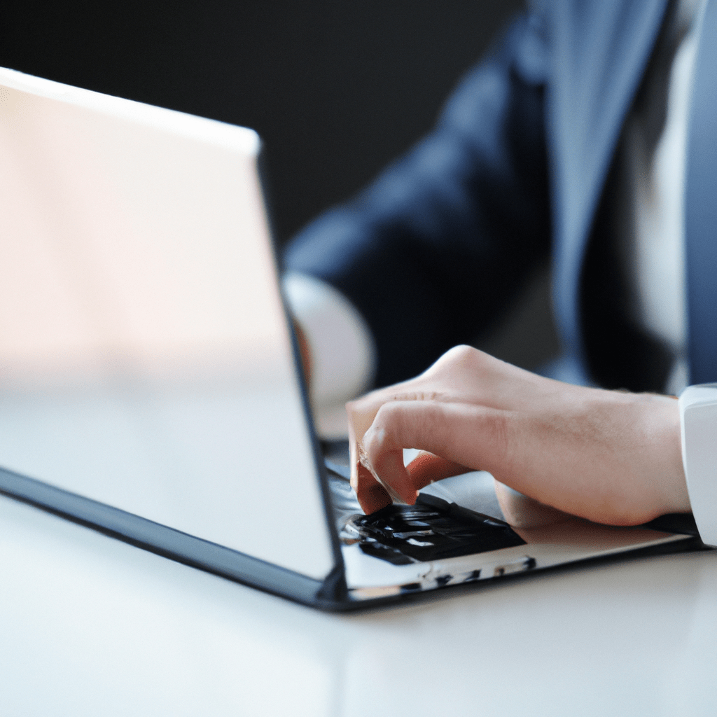 A close-up photo of a businessman analyzing investment options on a laptop, representing the importance of daily open-end funds for entrepreneurs' financial planning.. Sigma 85 mm f/1.4. No text.