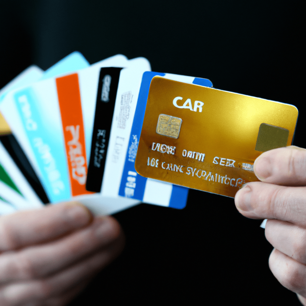 A photo of a person holding different types of credit cards, illustrating the various options for financing and managing personal expenses. Canon EOS 5D Mark IV. Lens: Sigma 85 mm f/1.4.. Sigma 85 mm f/1.4. No text.