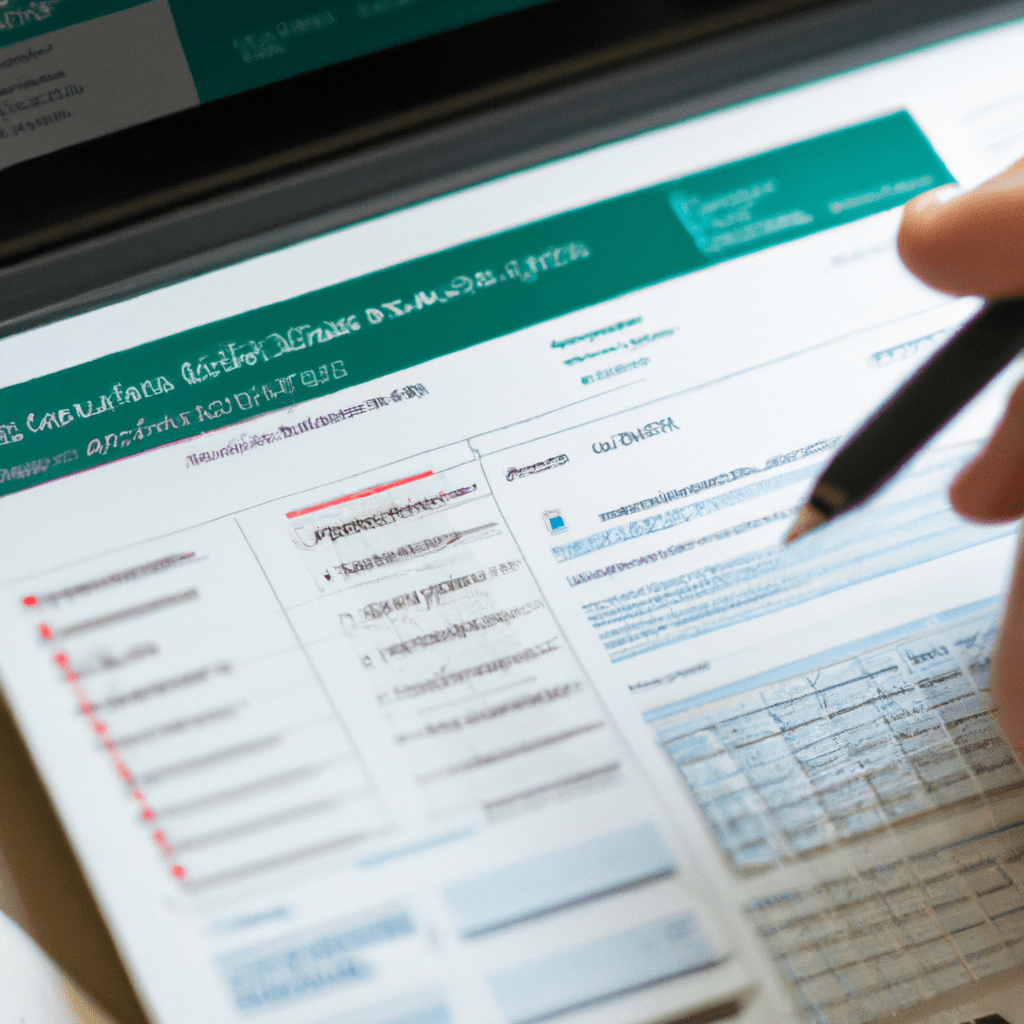 A photo of a person using financial planning software on a laptop to manage and track their finances. Sigma 85mm f/1.4. No text.. Sigma 85 mm f/1.4. No text.