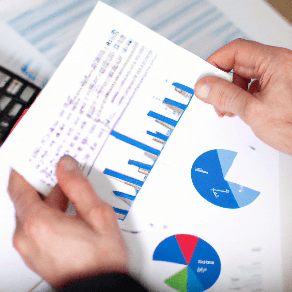 2 - PHOTO: Man carefully analyzing financial charts and graphs, strategizing to achieve his goals. Canon 50 mm f/1.8. No text.. Sigma 85 mm f/1.4. No text.