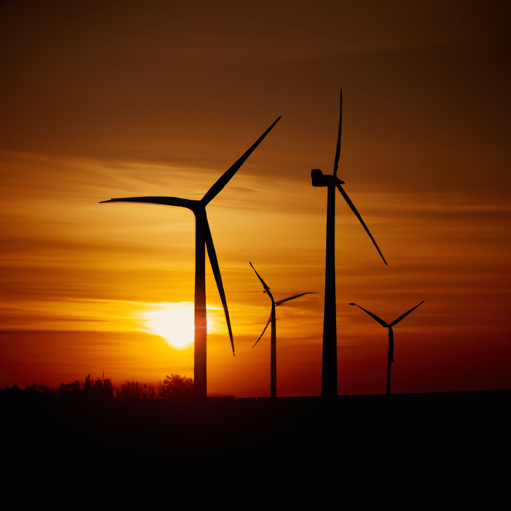 3 - [Image Description] A wind farm at sunset, representing investment in renewable energy for energy stability and sustainable development. Sigma 35 mm f/2.8. No text.. Sigma 85 mm f/1.4. No text.