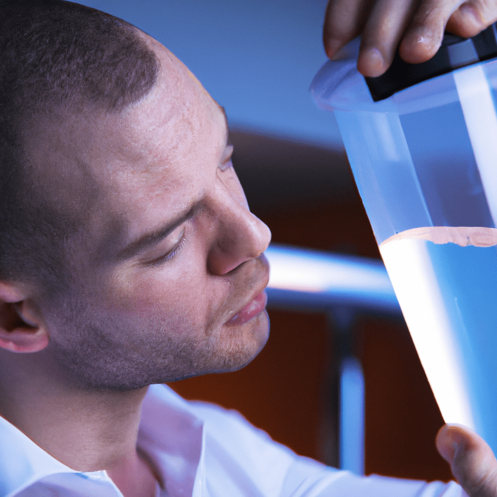 2 - [Image: A man using advanced water filtration technology]. Sigma 85 mm f/1.4. No text.. Sigma 85 mm f/1.4. No text.