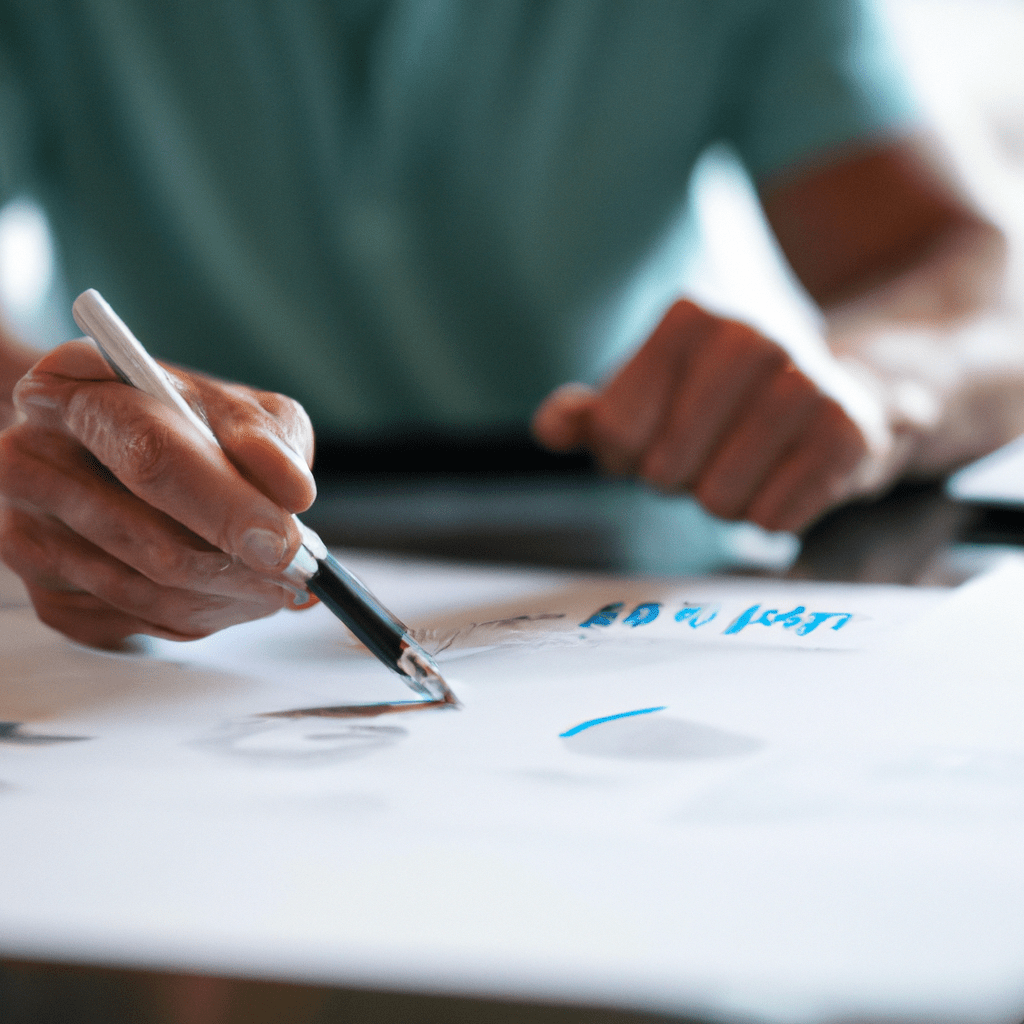 A focused individual reviewing a detailed financial plan with charts and graphs, emphasizing strategic property investment decisions.. Sigma 85 mm f/1.4. No text.