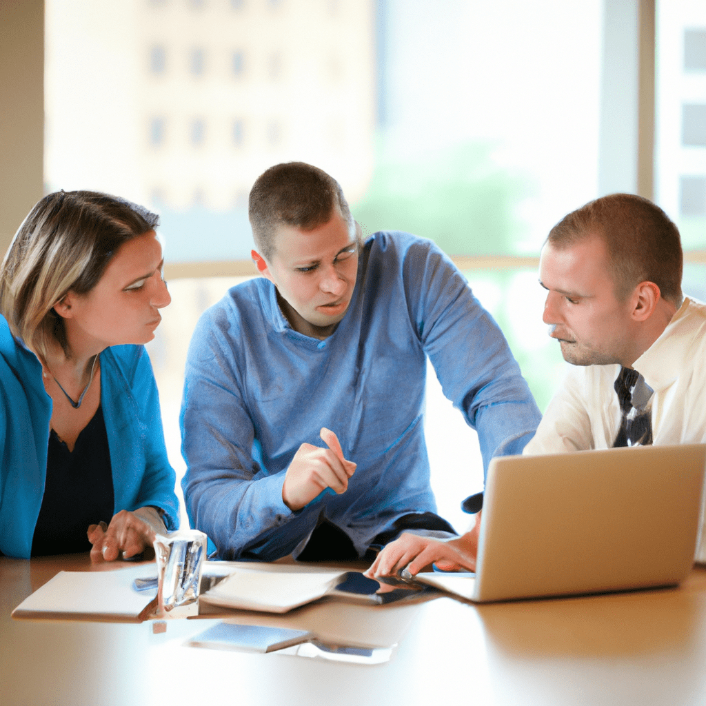 A team collaborating on updating market forecasts, analyzing trends, and staying ahead of industry changes. Canon 35mm f/1.4. No text.. Sigma 85 mm f/1.4. No text.